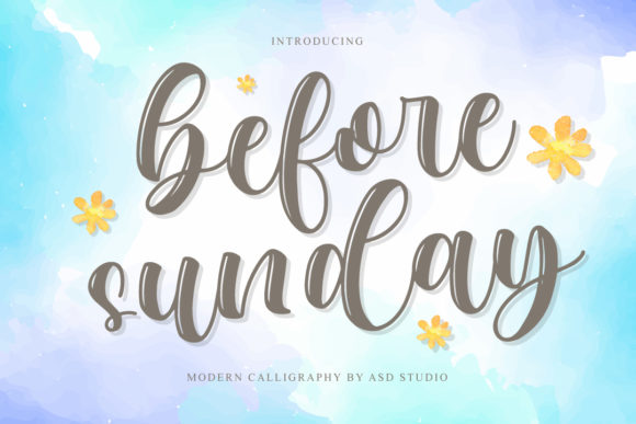 Before Sunday: A Handwritten Font for Elegant Web Design