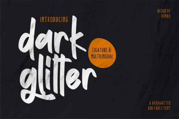 Dark Glitter: A Charming Handwritten Font for Creative Makers
