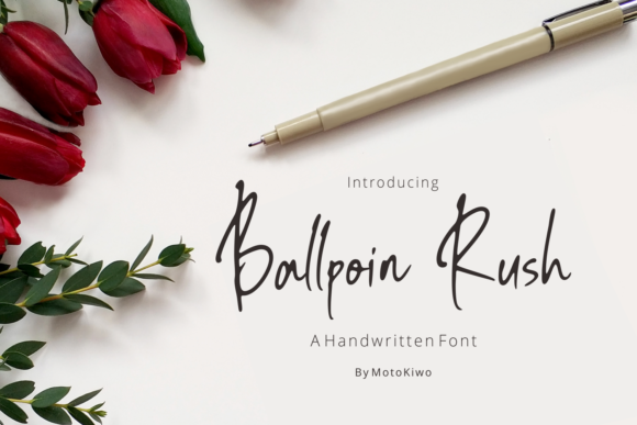 Enhance Your Brand with Ballpoin Rush: A Delicate Handwritten Font
